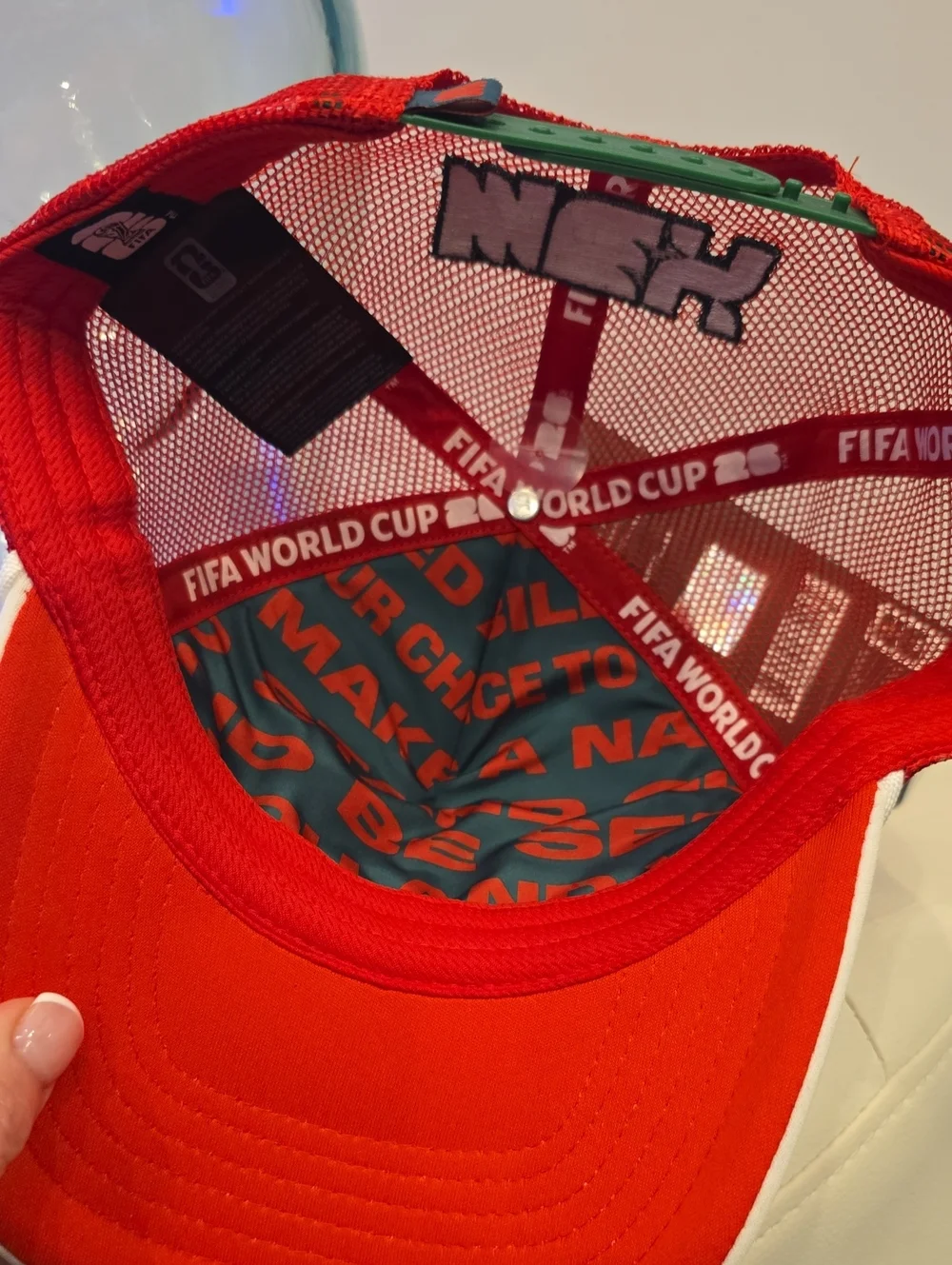 Fifa World Cup Mexico Baseball Cap Red Green Hat New Soccer Offically Licensed - Picture 6 of 6